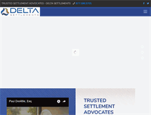 Tablet Screenshot of deltasettlements.com